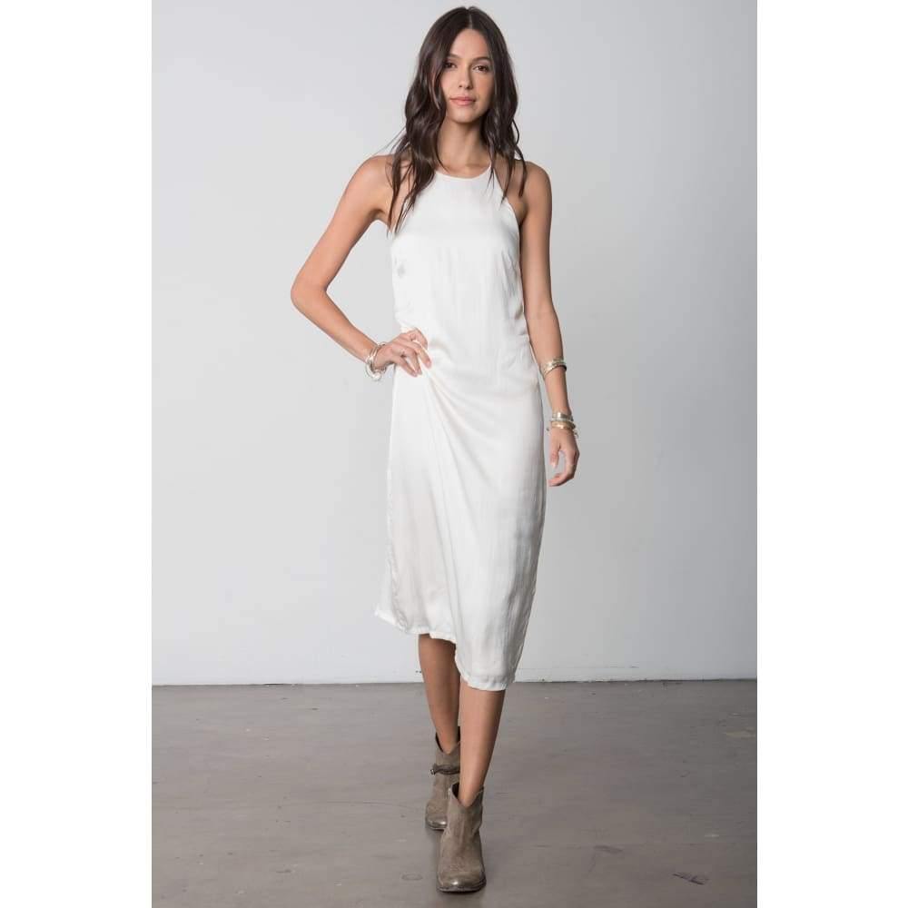 High neck slip clearance dress